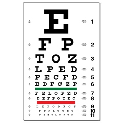 20 ft. Snellen Eye Chart